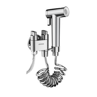 九牧三通角阀一进二出带喷枪分水阀带开关三通阀花洒一分二双出水