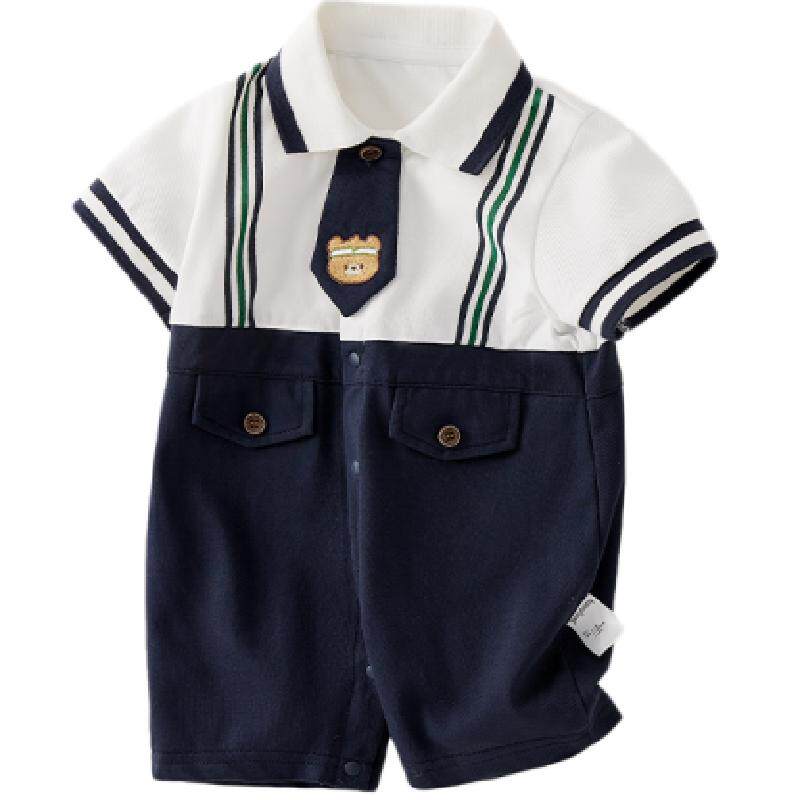jellybaby夏季婴幼儿哈衣爬服