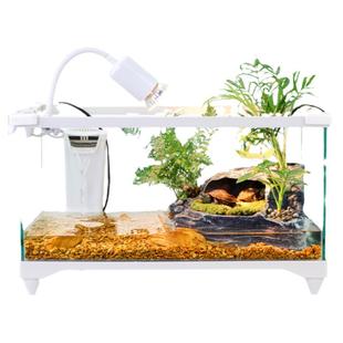 乌龟缸鱼缸排水造景带晒台别墅饲养箱玻璃养龟盆专用家用生态底部