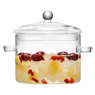 高硼硅玻璃锅明火透明家用耐高温汤煲电陶炉专用炖锅燃气关东煮锅