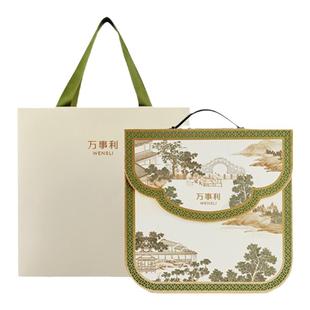 万事利2025真丝丝巾超大方巾披肩桑蚕丝国风丝巾礼盒中式盛世芳华