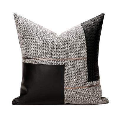 fancy样板房间客厅黑灰色抱枕