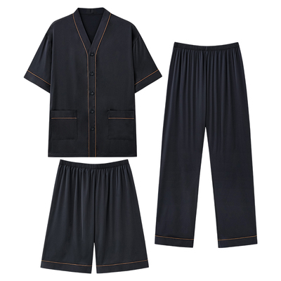 男士冰丝短袖薄款三件套