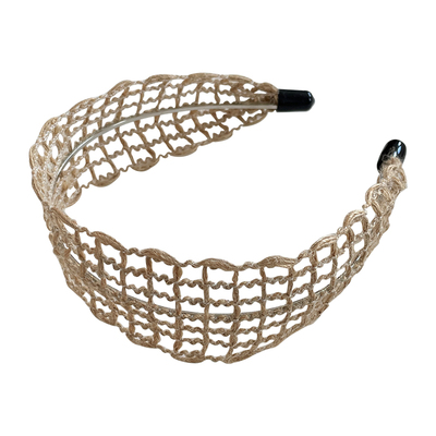 东大门亚麻针织编制镂空ins发卡