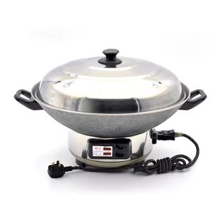 桥牌调温型老式铸铁生铁电炒锅电热锅电火锅铸铁电锅炒菜锅40锅