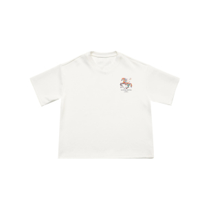 Q宝家童装男童短袖T恤2026春夏新款儿童宽松上衣中大童白色短袖潮