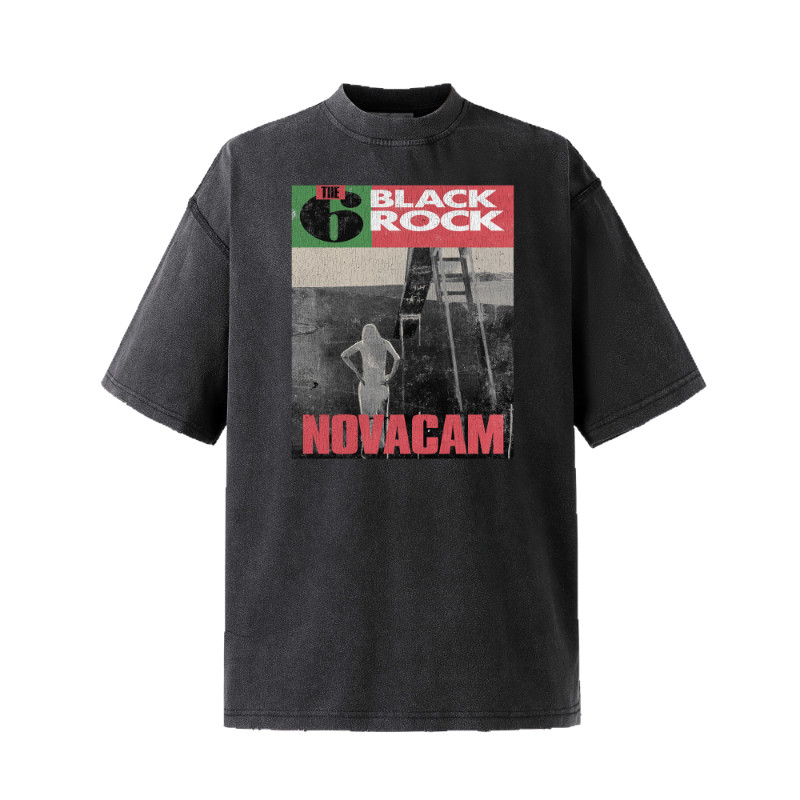 NOVACAM摇滚印花反缝线短袖
