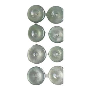 缅甸天然A货翡翠小平安扣晴底白冰黄翡翠绿色包包料冰飘花小扣子