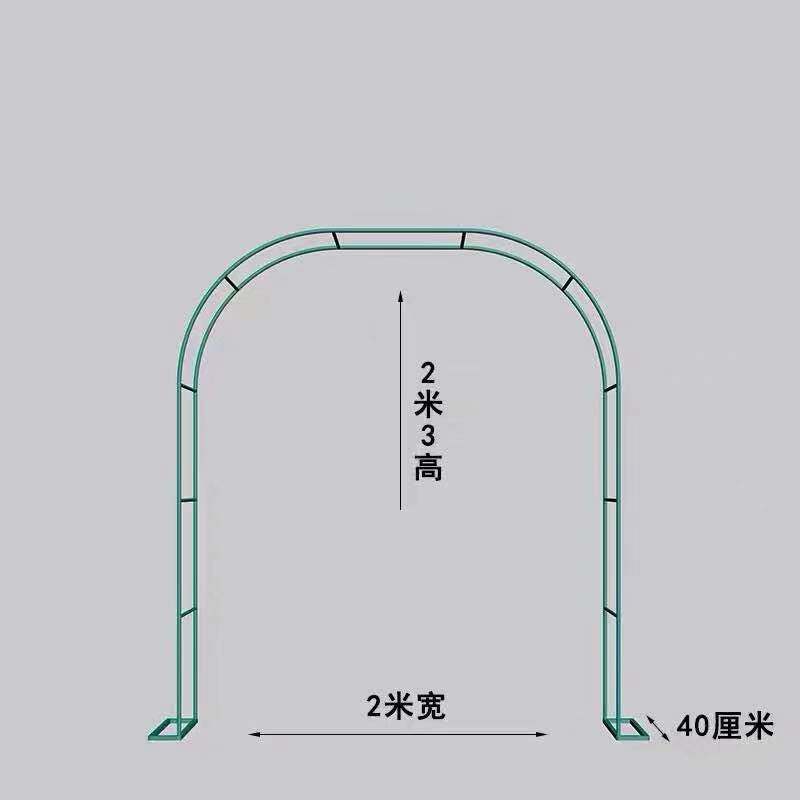 户外拱门花架铁艺花支架丝瓜爬藤架蔷薇铁线莲植物攀爬架吊篮架i.