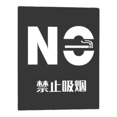 厚刻黑色磨砂亚克力请勿吸烟牌