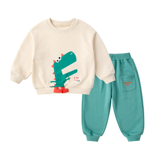 宝宝卫衣套装春季小男童运动春装女童可爱洋气童装婴儿春秋两件套