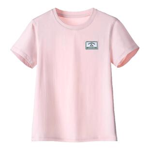 骆驼夏日正肩圆领T恤女2026夏季棉T透气短袖休闲运动修身显瘦上衣