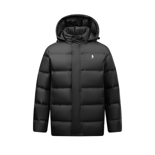 PAOLO GARAGE羽绒服男2025冬季新款时尚百搭连帽鸭绒外套男