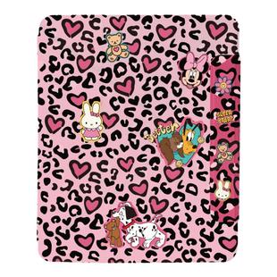 九点半美式复古粉豹纹kt分离磁吸适用2025新款ipadair7保护套pro/mini7/第10代/平板壳air6/11寸自带笔槽