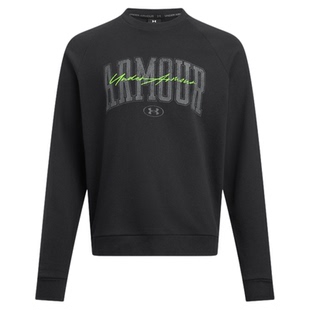 安德玛官方UA  男子运动休闲健身跑步抓绒圆领宽松卫衣6010178