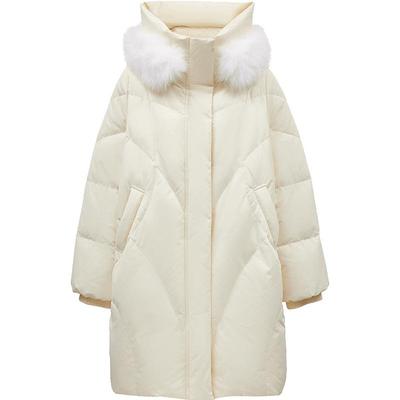 ONLY云朵感可拆卸毛领羽绒服