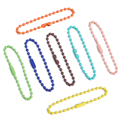 彩色铁珠链DIY钥匙扣配件链条