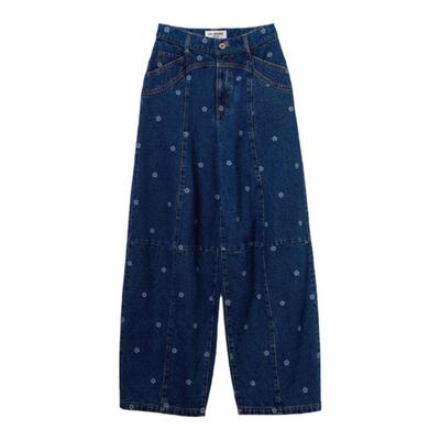 LILY BROWN秋冬款 MARY QUANT高腰阔腿牛仔长裤LWFP245098