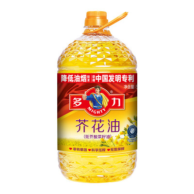 多力芥花油5L物理压榨桶装