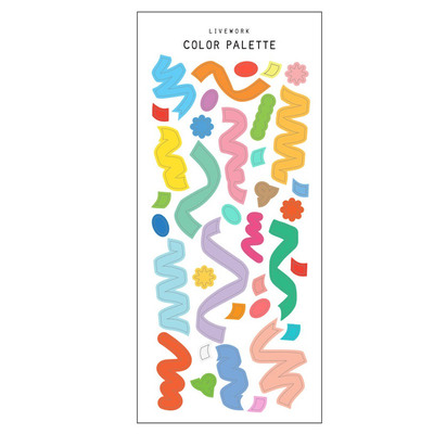 韩国livework可爱彩图标装饰贴纸