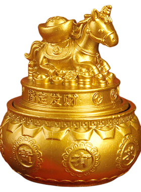 仿真元宝聚宝盆新年桌面创意摆件
