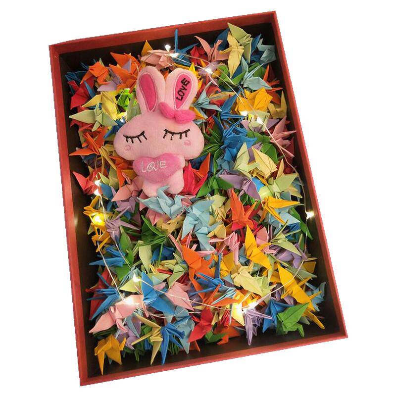 包邮千纸鹤成品纸折礼盒套餐纯手工送男女友创意生日礼物七夕520