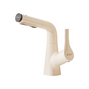 eoco浴室洗面盆水龙头卫生间洗手台盆抽拉式洗漱台龙头奶油风M18