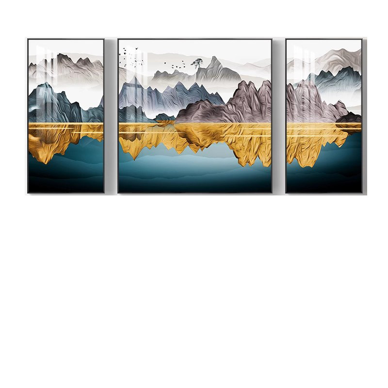 新中式风晶瓷办公室客厅装饰画