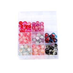 冰裂爆花琉璃珠子散珠批发玉碎手链配珠彩色冰碎手串diy材料配件