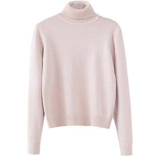 高领加绒毛衣女加厚一体绒冬季小个子短款内搭针织打底衫妈妈上衣