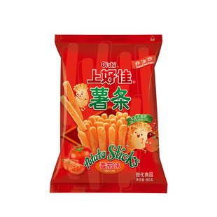 大包上好佳薯条番茄味80g 薯片鲜虾片虾条玉米卷休闲膨化整箱包邮