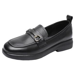 乐福鞋女真皮软底特小码313233软皮舒适大码平跟2024新款春秋女鞋