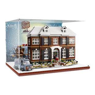 适用乐高21330小鬼当家展示盒一体防尘收纳罩亚克力led灯具灯饰