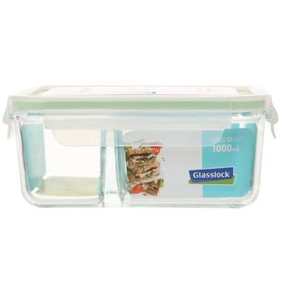 Glasslock耐热钢化玻璃保鲜盒分隔微波炉上班族便当盒分格保鲜盒