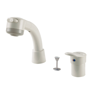 TOTO抽拉龙头DL361CR 单柄双控带升降旋转双出水面盆(05-M)