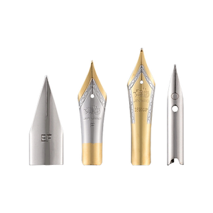 金豪品牌原装钢笔尖通用0.38MM特细暗尖0.5MM明尖EF飞机尖1.0MM弯头美工尖26MM 18.5MM 35MM铱金钢笔笔头配件