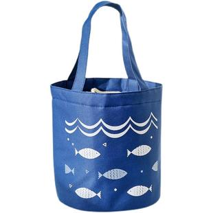 圆筒饭盒袋铝箔加厚上班族带饭包手提便当包保温餐包装饭盒的袋子