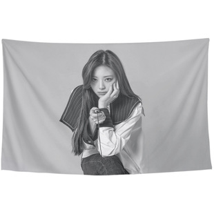 itzy申有娜Yuna同款写真粉丝应援周边装饰画背景墙布海报挂布挂毯