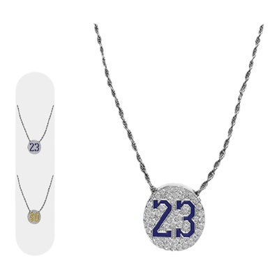 【新年送礼】NBA官方湖人勒布朗詹姆斯/勇士斯蒂芬库里水钻项链