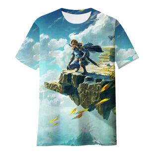 塞尔达传说王国之泪荒野之息2游戏switch速干短袖T恤衫男女半截袖