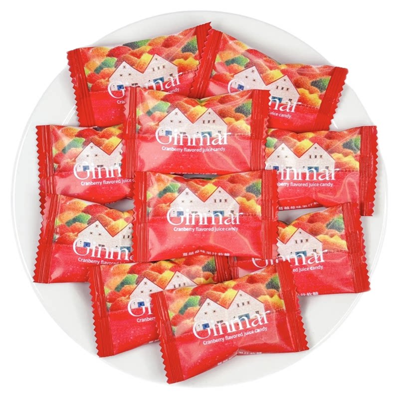 GINMAR金玛蔓越莓味果汁软糖优质结婚喜糖果网红休闲接待零食散装