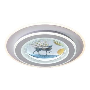 卧室灯led吸顶灯现代简约大气客厅灯房间主卧餐厅灯玻璃中山灯具