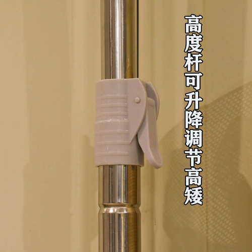 蚊帐配件单支架u型铝合金轨道式导轨架子落地加粗厚弯头单买杆子