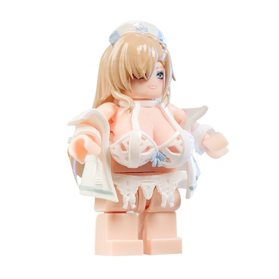 二次元动漫大胸不穿衣服性感美女乐高人仔积木女性胖手办玩具模型