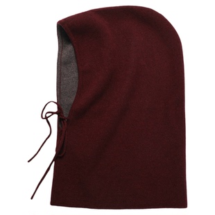 东雍 高捻加密加厚保暖双面戴羊绒针织护耳围巾脖套帽子一体秋冬