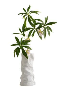 高颜值简约高级感陶瓷褶皱花瓶