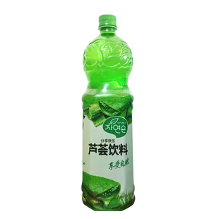 1箱多省包邮韩国原装进口熊津芦荟汁翠雅源果肉果汁饮料 1.5L/瓶