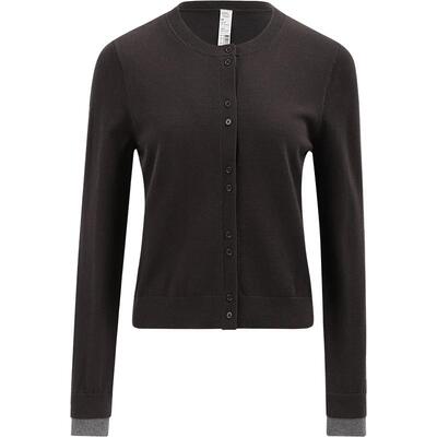 本来BENLAI女士假两件撞色圆领针织开衫外套2026春新款BNT960005