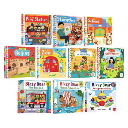 Busy book忙碌机关书 Big Steps 操作书 Wiggle and Giggle 咯咯笑 My Magical系列 机关操作纸板书 Campbell Books 英文原版绘本