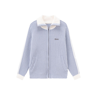 斯凯奇童装女童针织开衫26秋季新款高领毛衣外套上衣SkechersKids